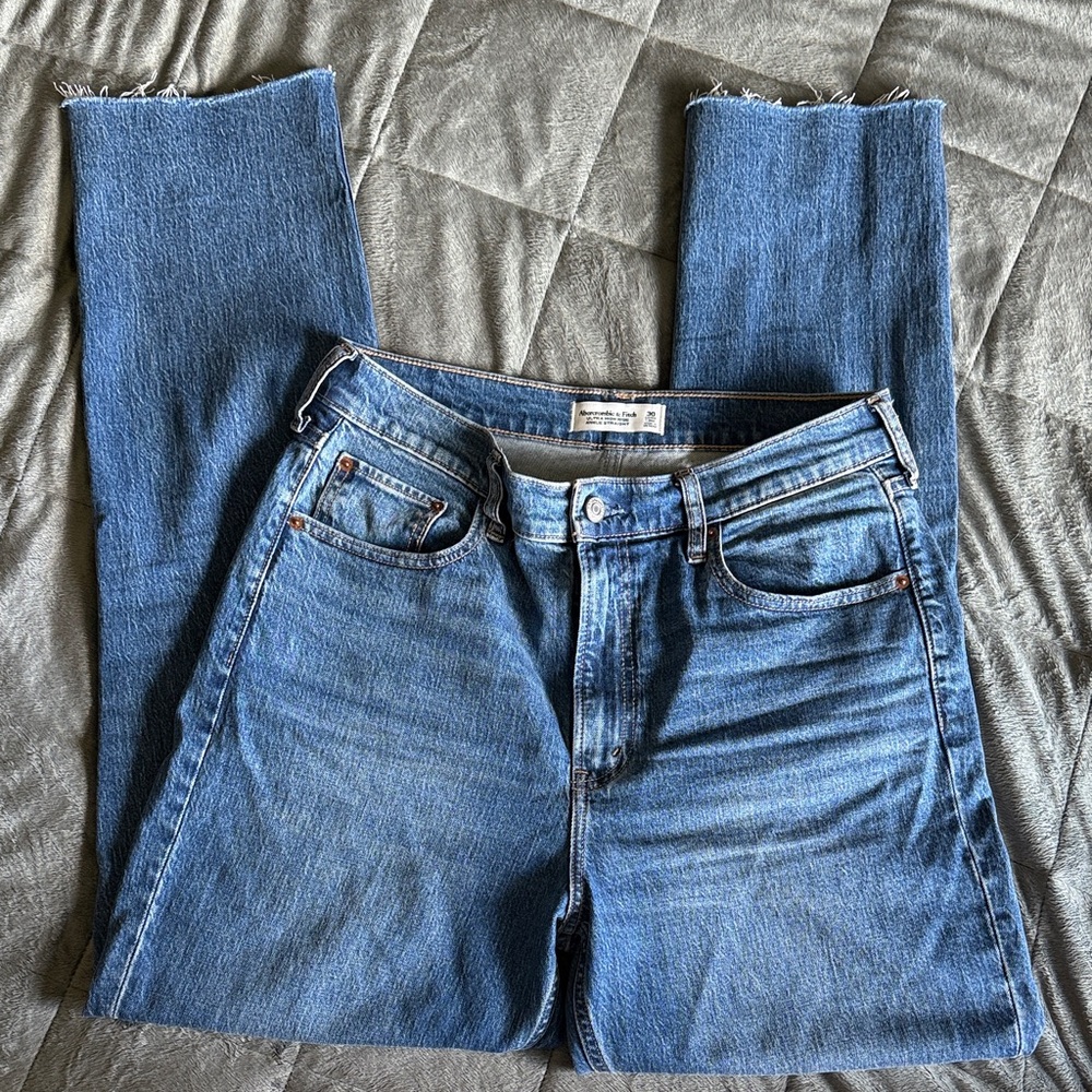 Abercrombie & Fitch Blue Straight Leg Jeans